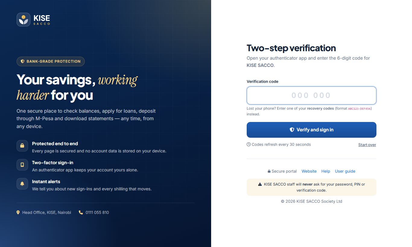 Verification code step