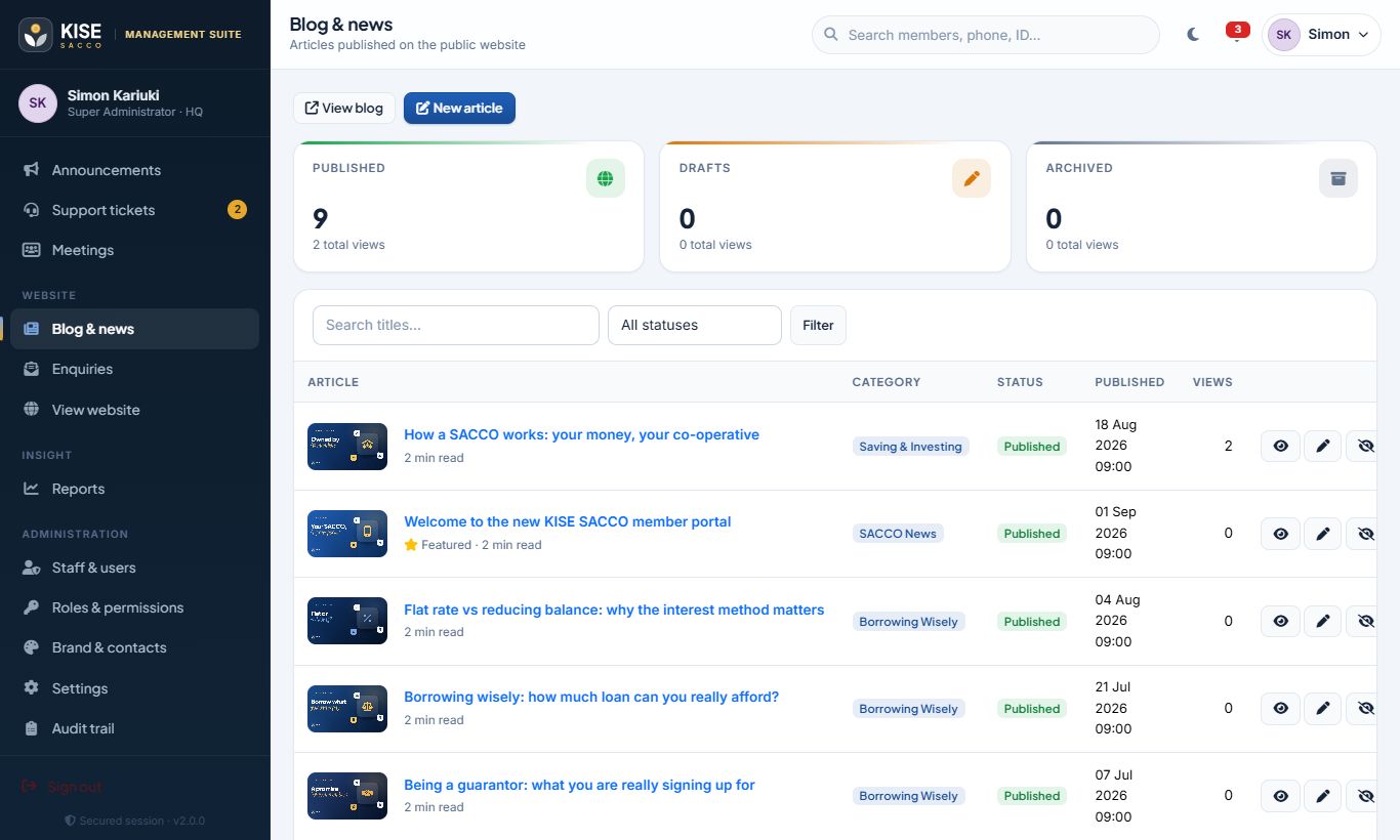 Blog manager